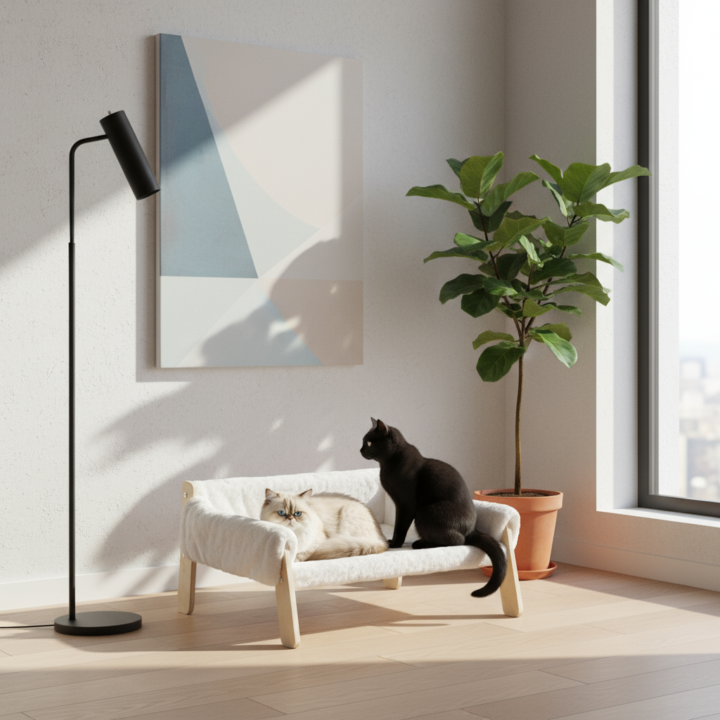 Modern Raised Cat Bed