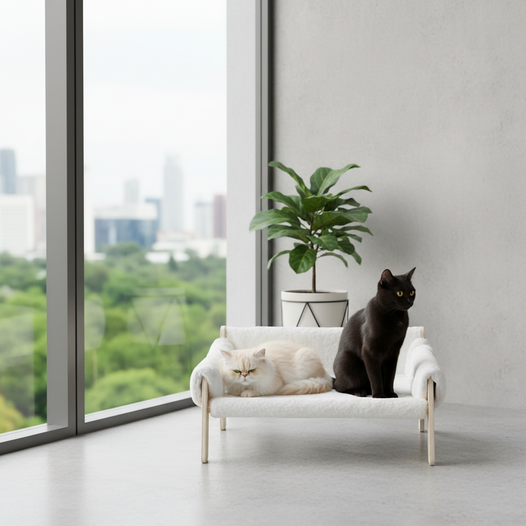 Modern Raised Cat Bed