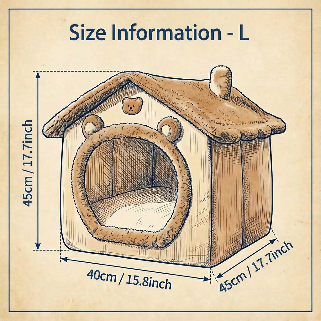 Foldable Cat Cave House