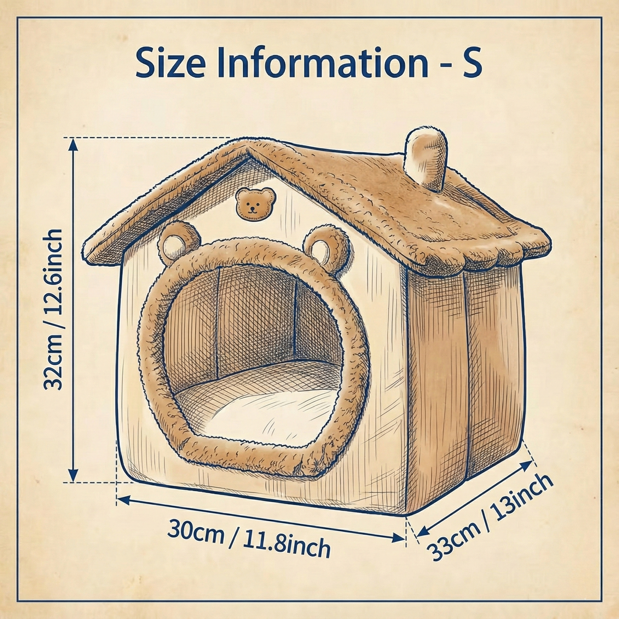 Foldable Cat Cave House