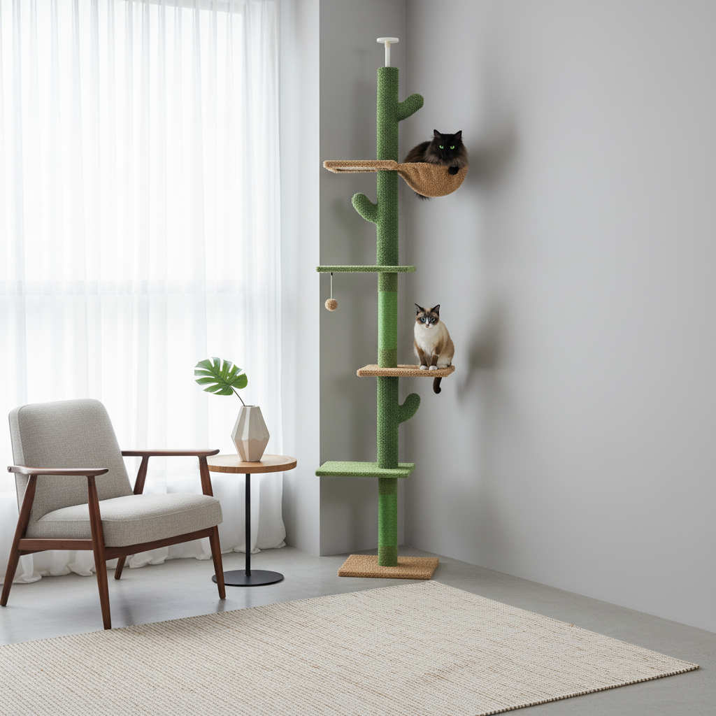 Cactus Floor-to-Ceiling Cat Tree