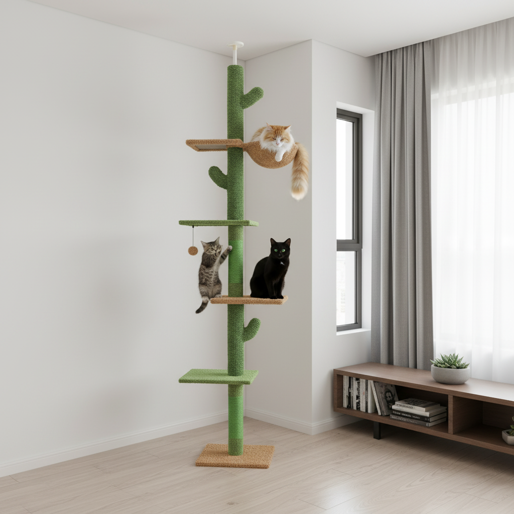 Cactus Floor-to-Ceiling Cat Tree