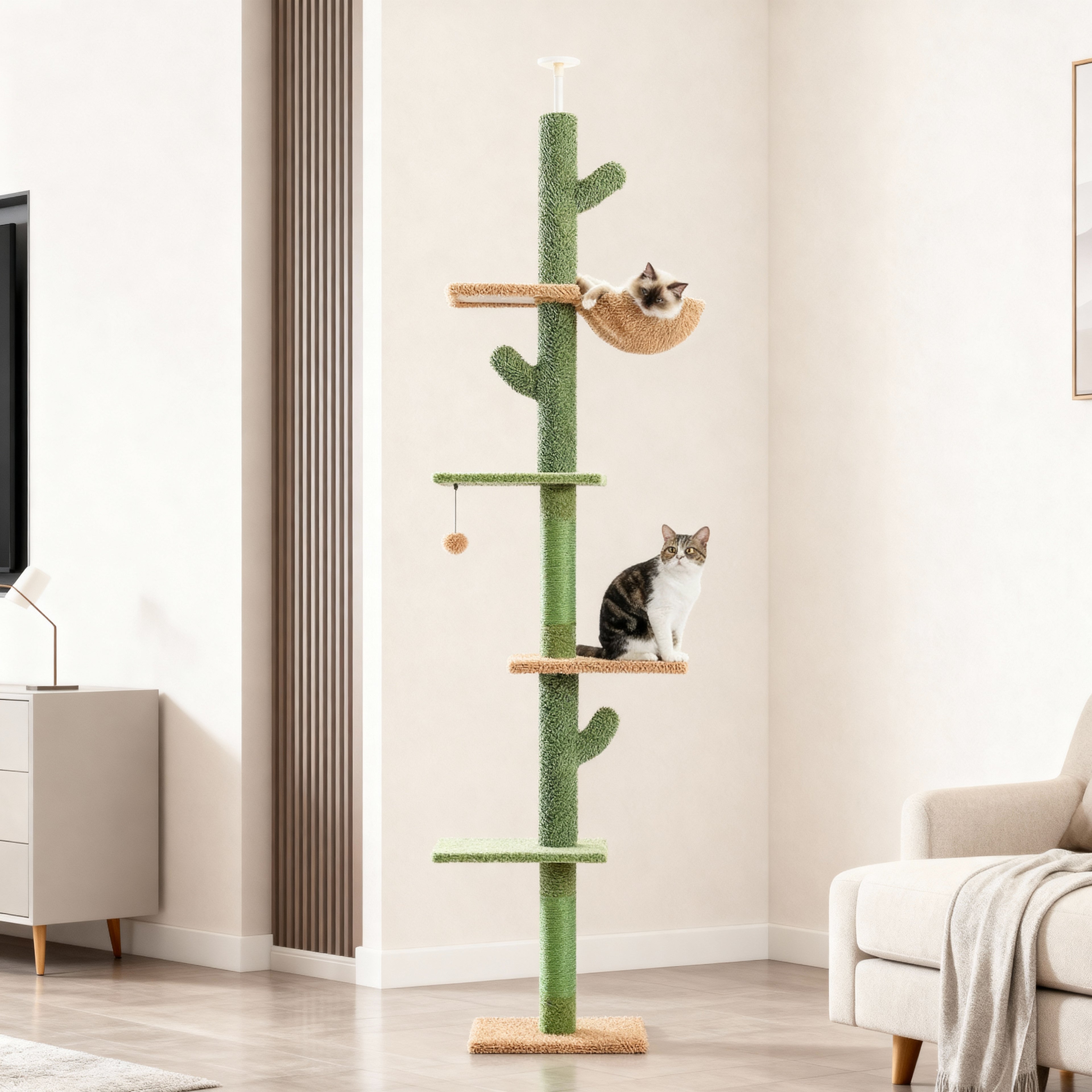 Cactus Floor-to-Ceiling Cat Tree