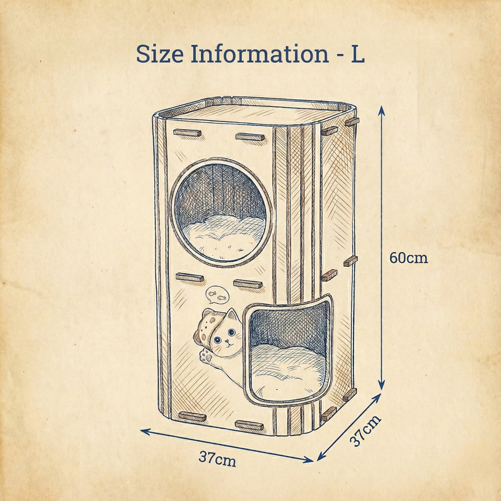 Three-Story Felt Cat Tree