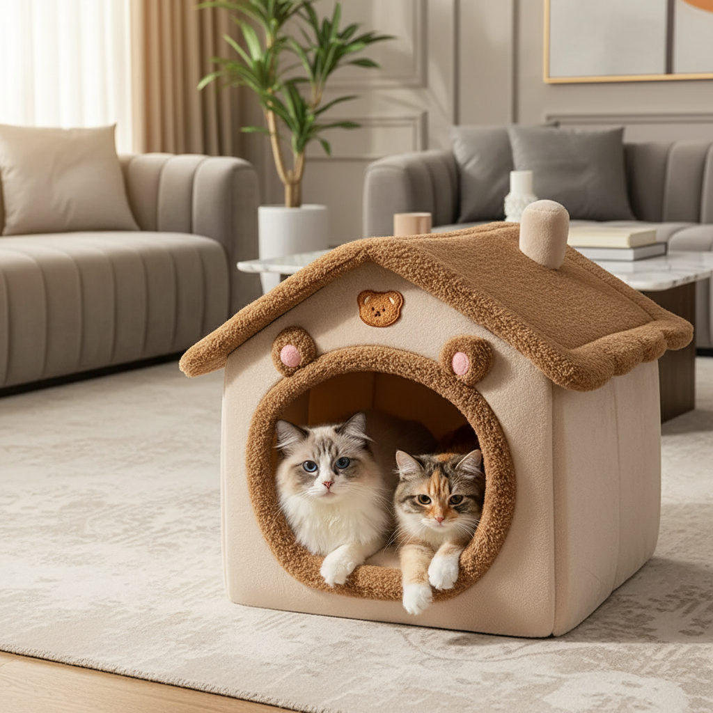 Foldable Cat Cave House