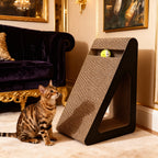 Triangle Cat Scratcher with Rotating Ball
